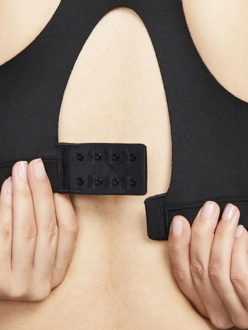 Nike Black Front-Zip High Support Sports Bra - Picture 6 of 8